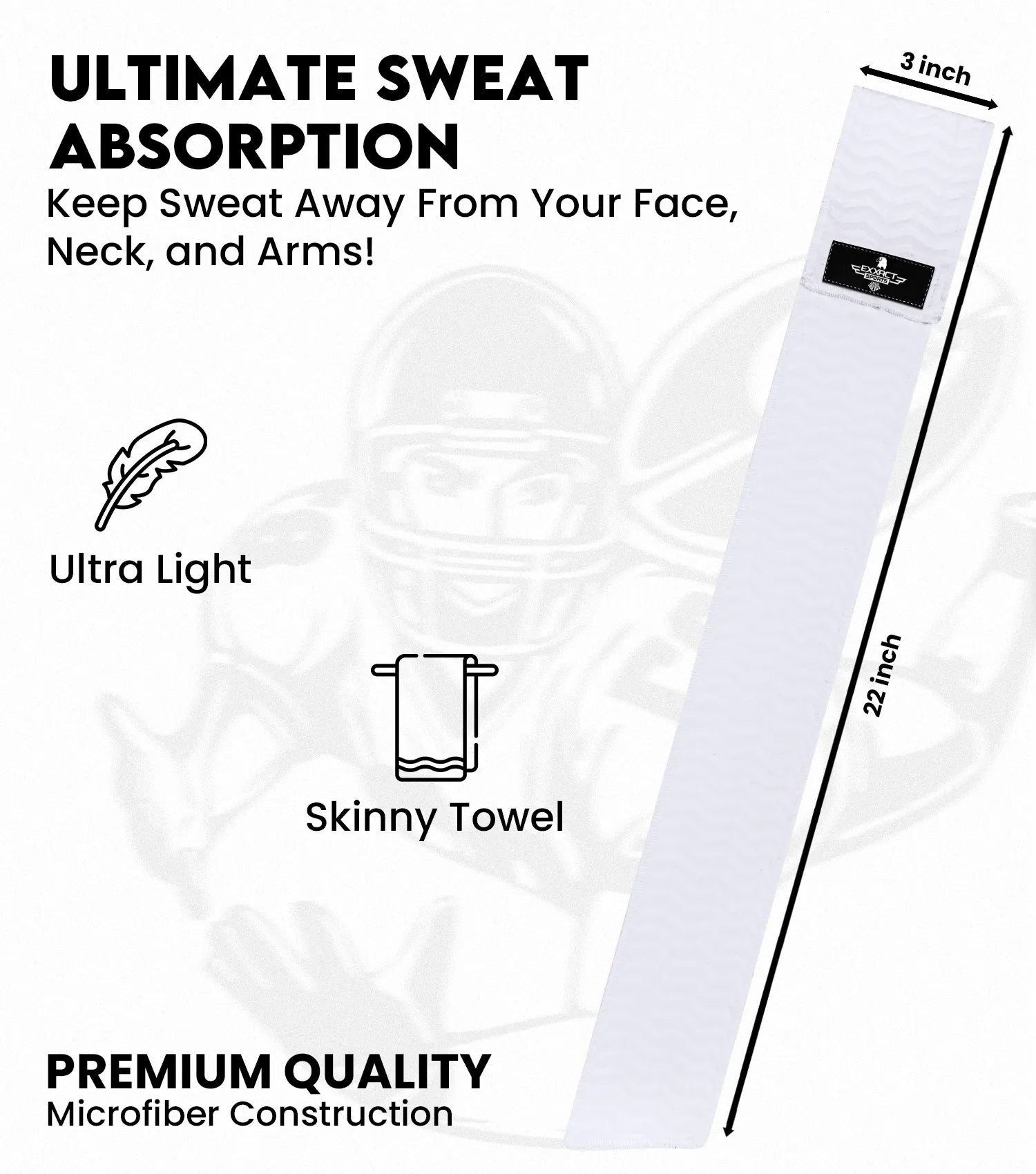 Streamer Football Towel with Hook & Loop Fastener