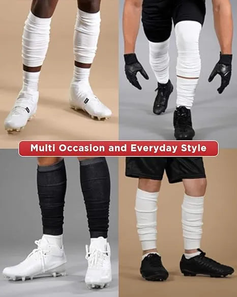 Football Leg Sleeves Men's & Boys (1 Pair) Black