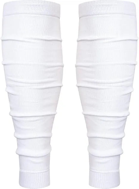 Football Leg Sleeves Men's & Boys (1 Pair) White