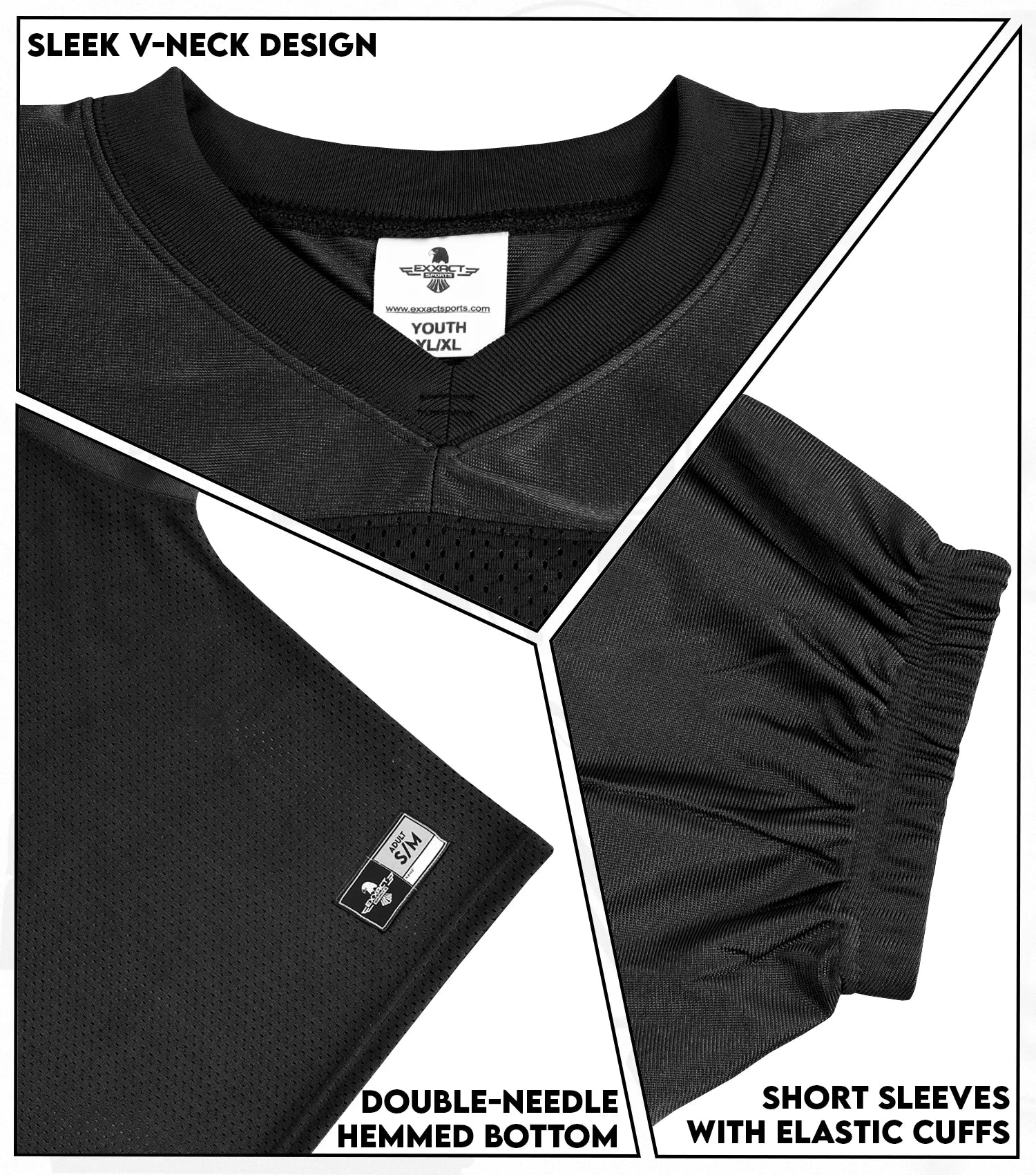 Men's Adult Football Practice Jersey (Black)