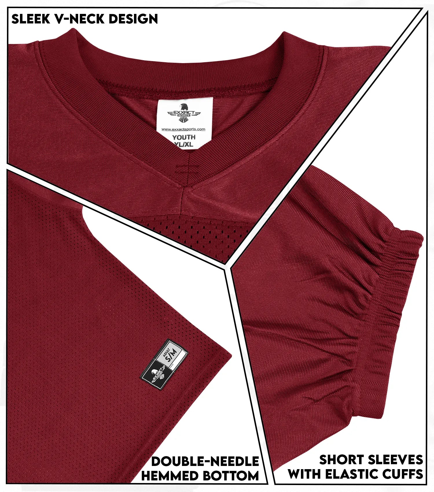 Men's Adult Football Practice Jersey (Maroon)