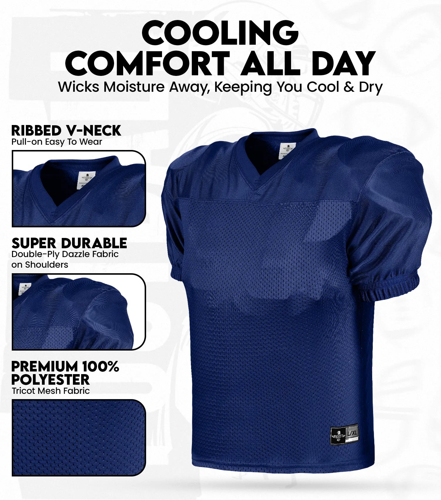 Men's Adult Football Practice Jersey (Navy)
