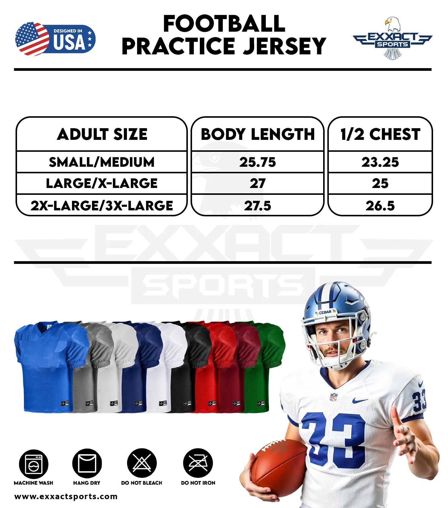 Men's Adult Football Practice Jersey (Navy)