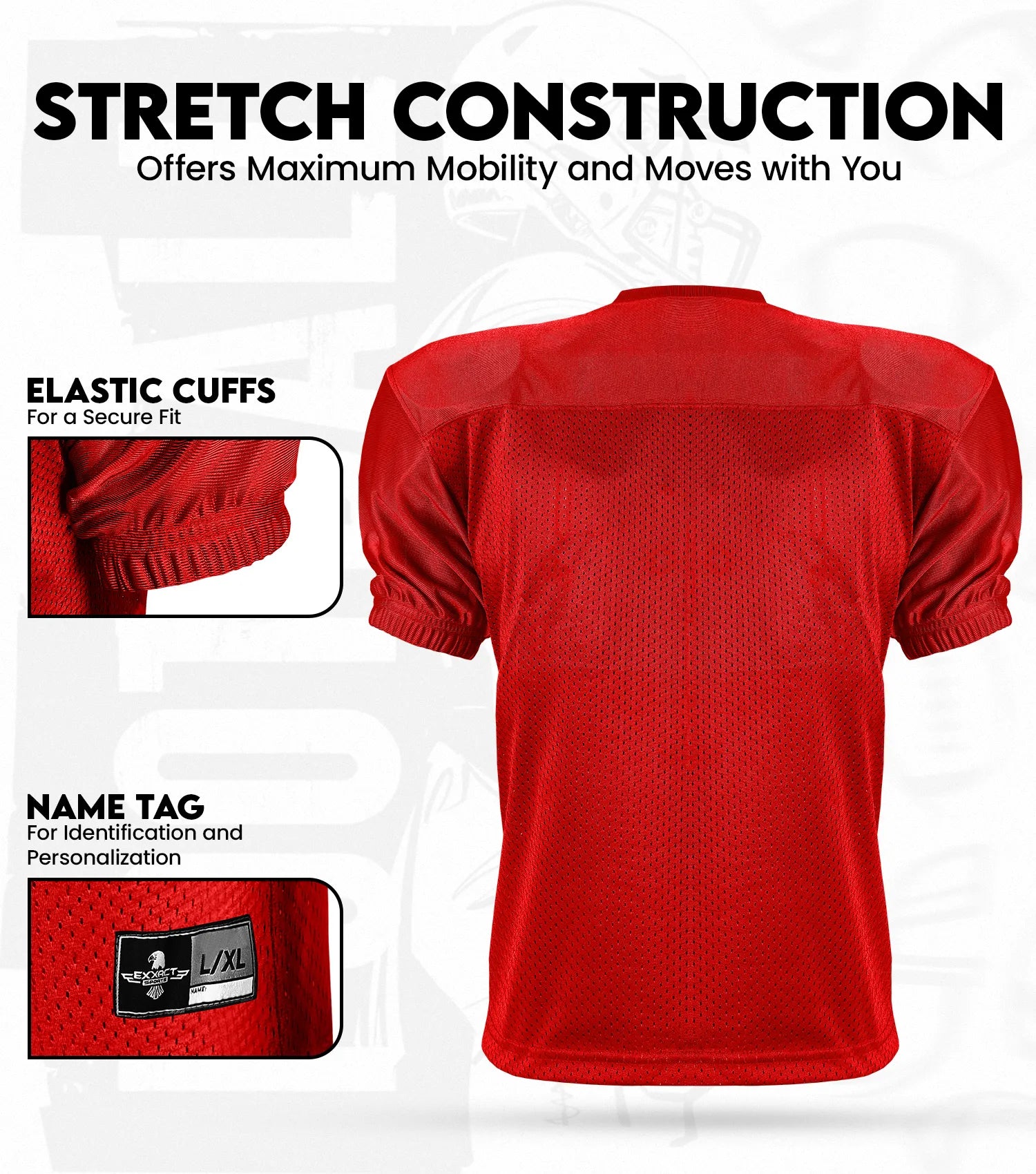 Men's Adult Football Practice Jersey (Red)