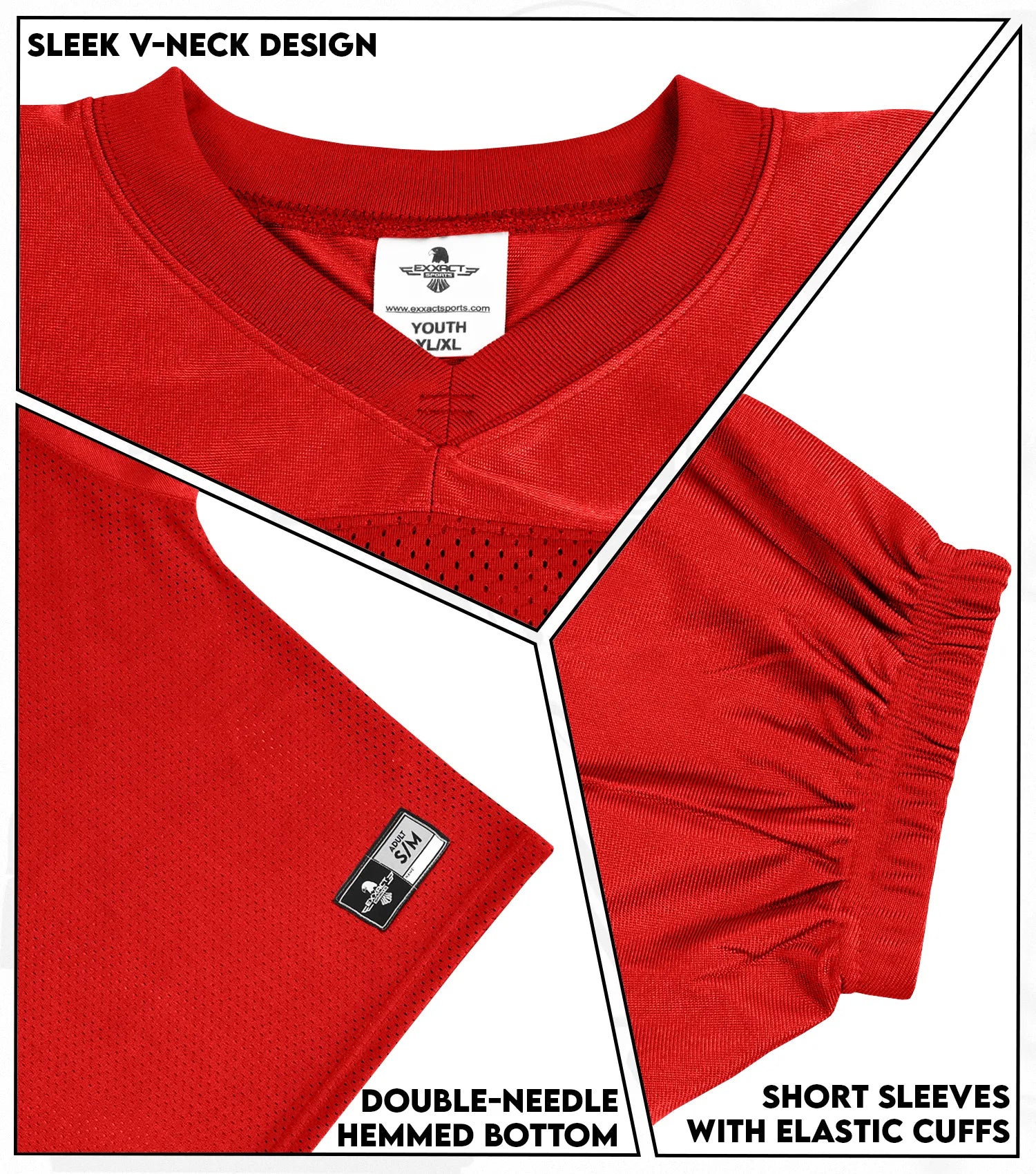Men's Adult Football Practice Jersey (Red)