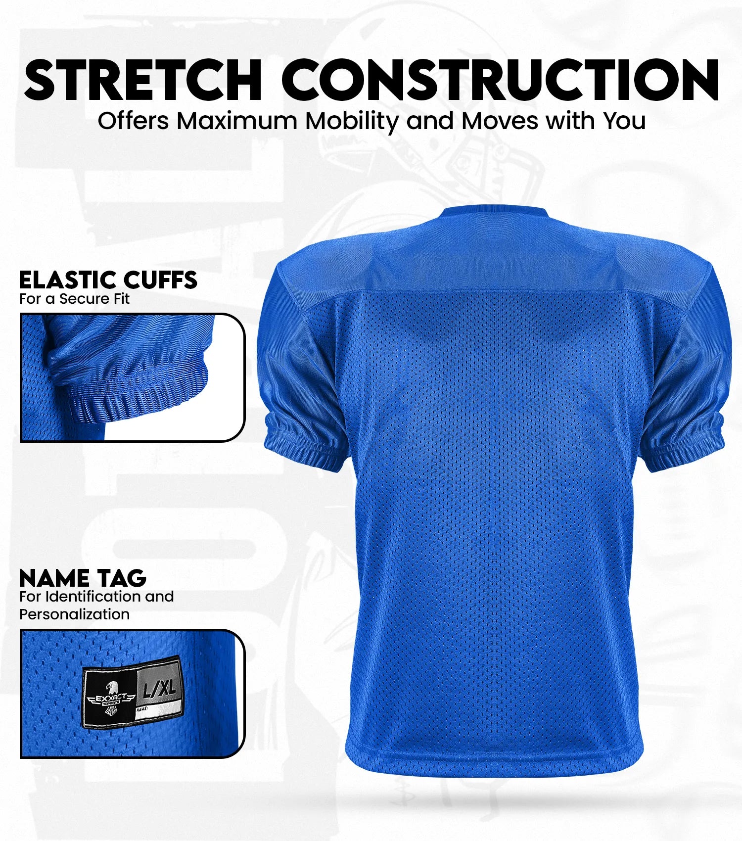 Men's Adult Football Practice Jersey (Royal Blue)