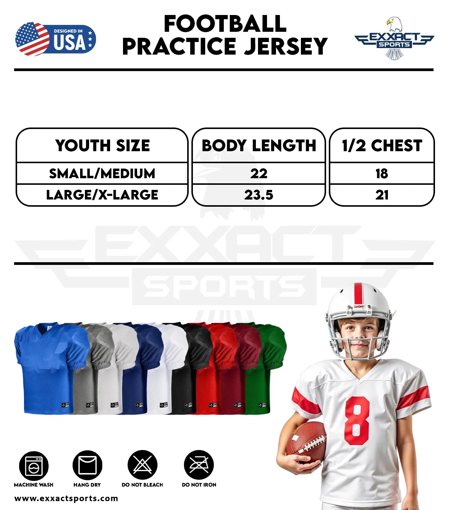Boys Youth Football Practice Jersey (Dark Grey) | Exxact Sports