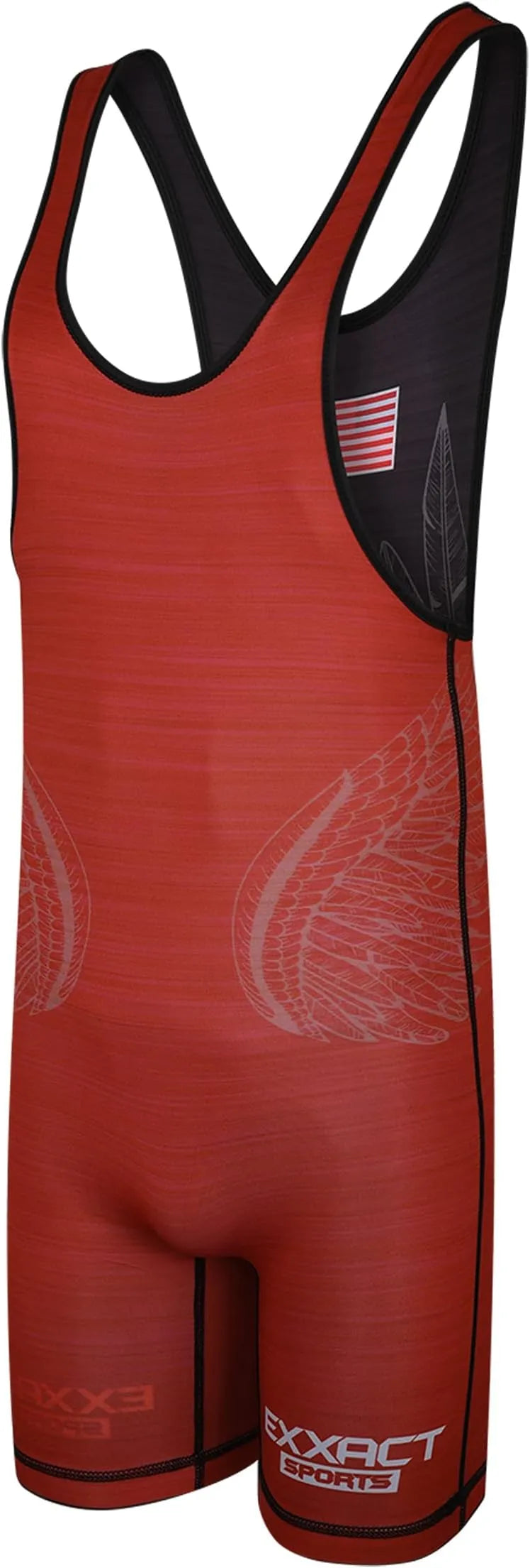 REVERSIBLE WRESTLING SINGLET FOR GYMNASTIC & MMA Red Texture (UNISEX ADULT/YOUTH)
