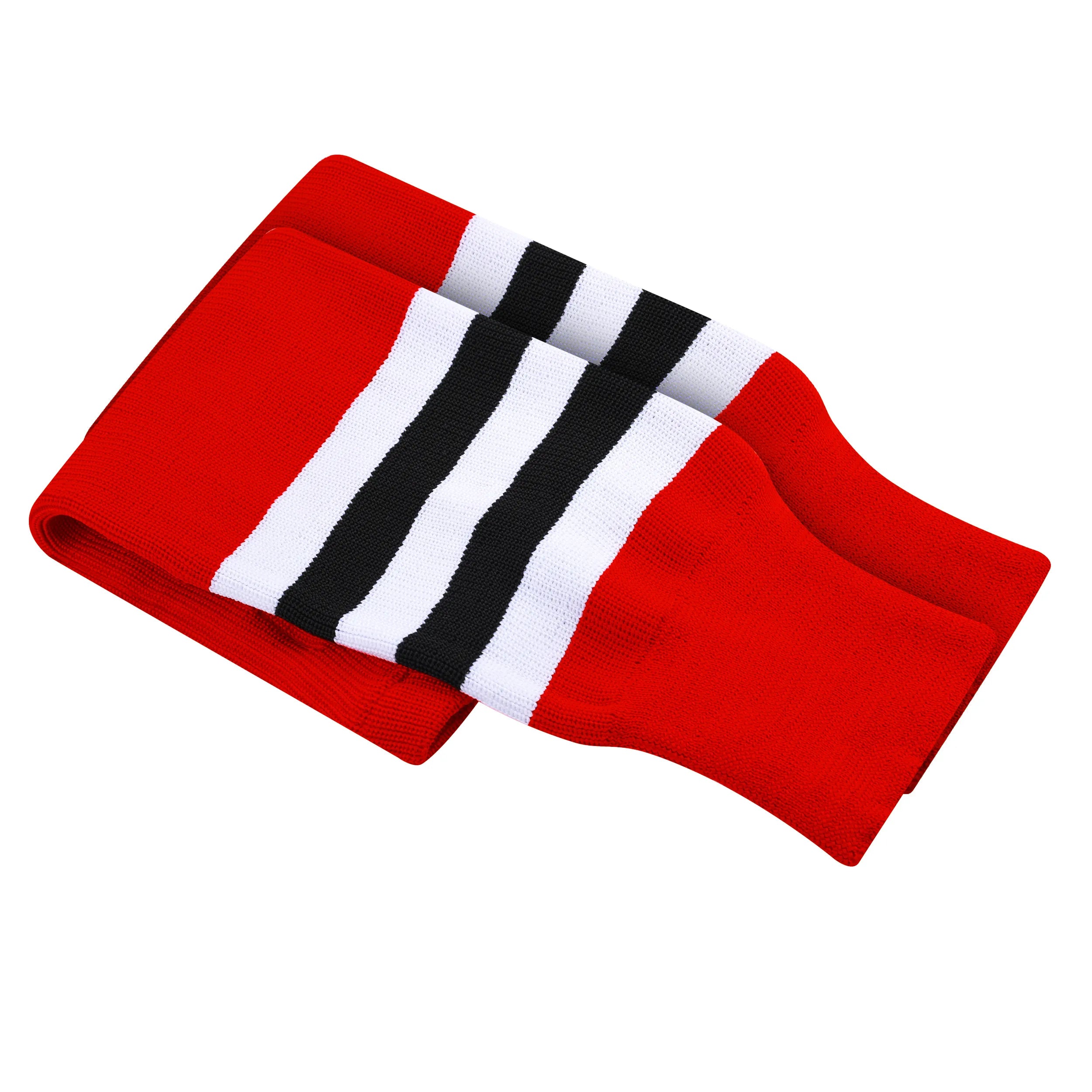 Knit Men & Women Hockey Socks  Red / White & Black