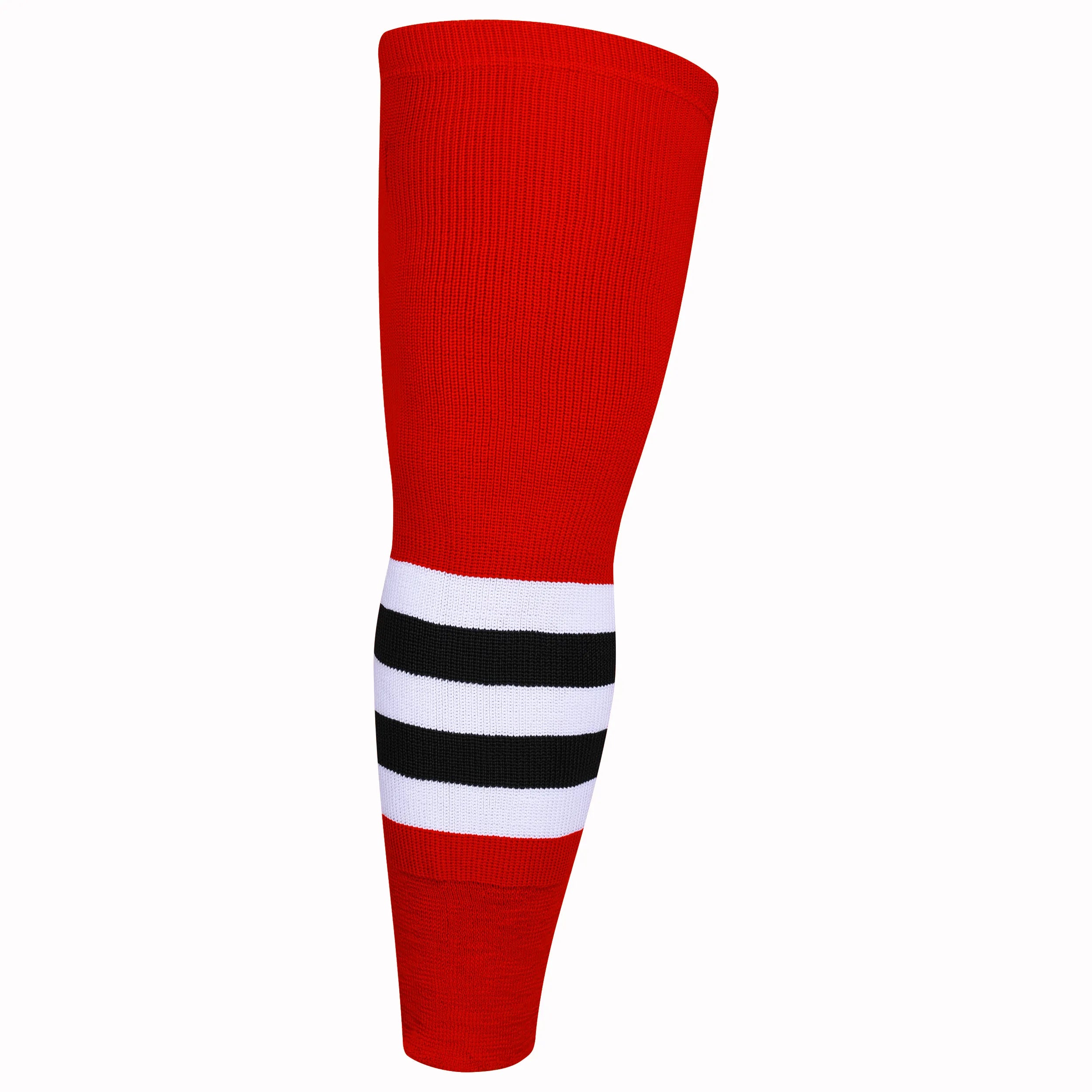 Knit Men & Women Hockey Socks  Red / White & Black