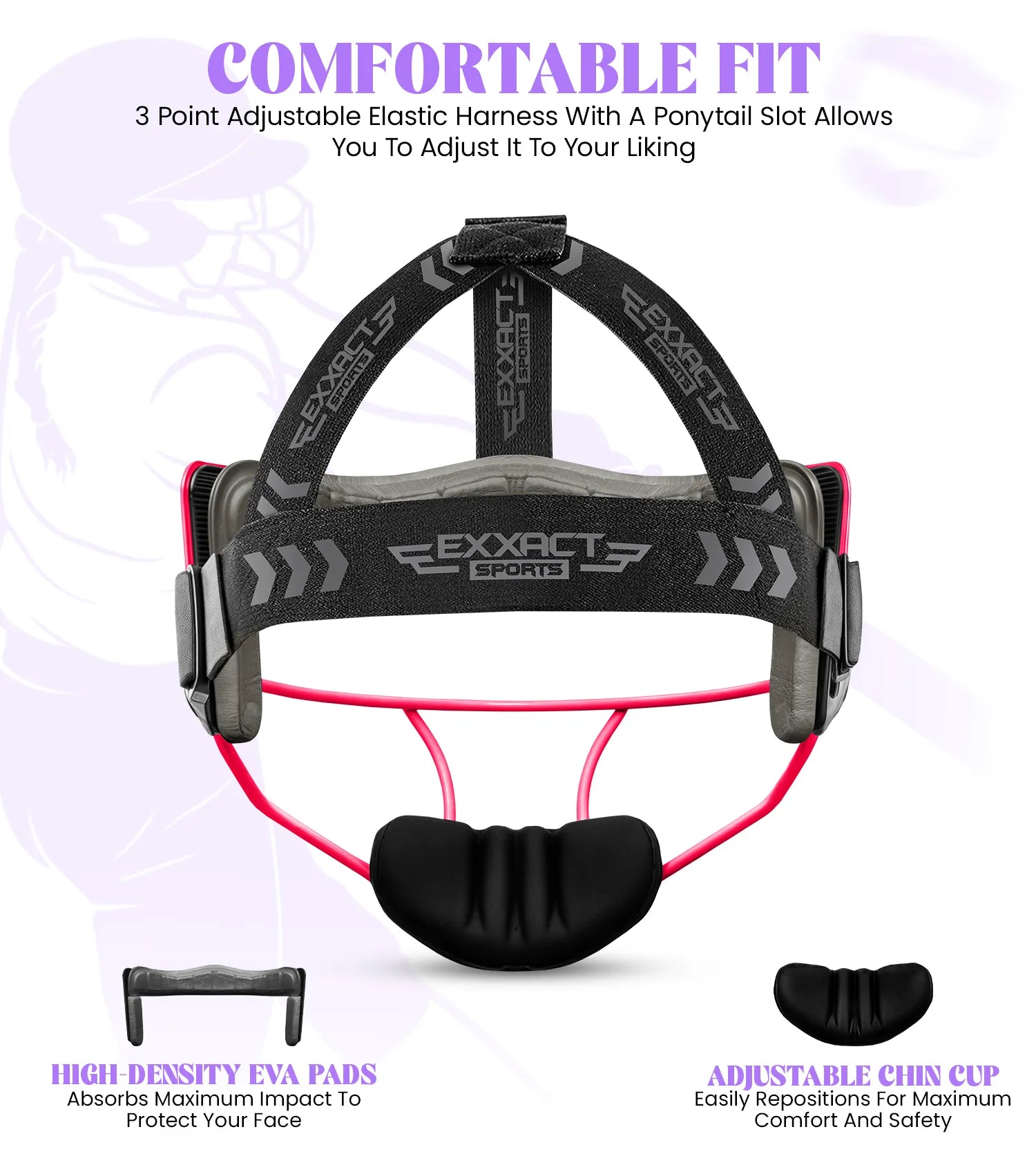 Lightweight softball face mask