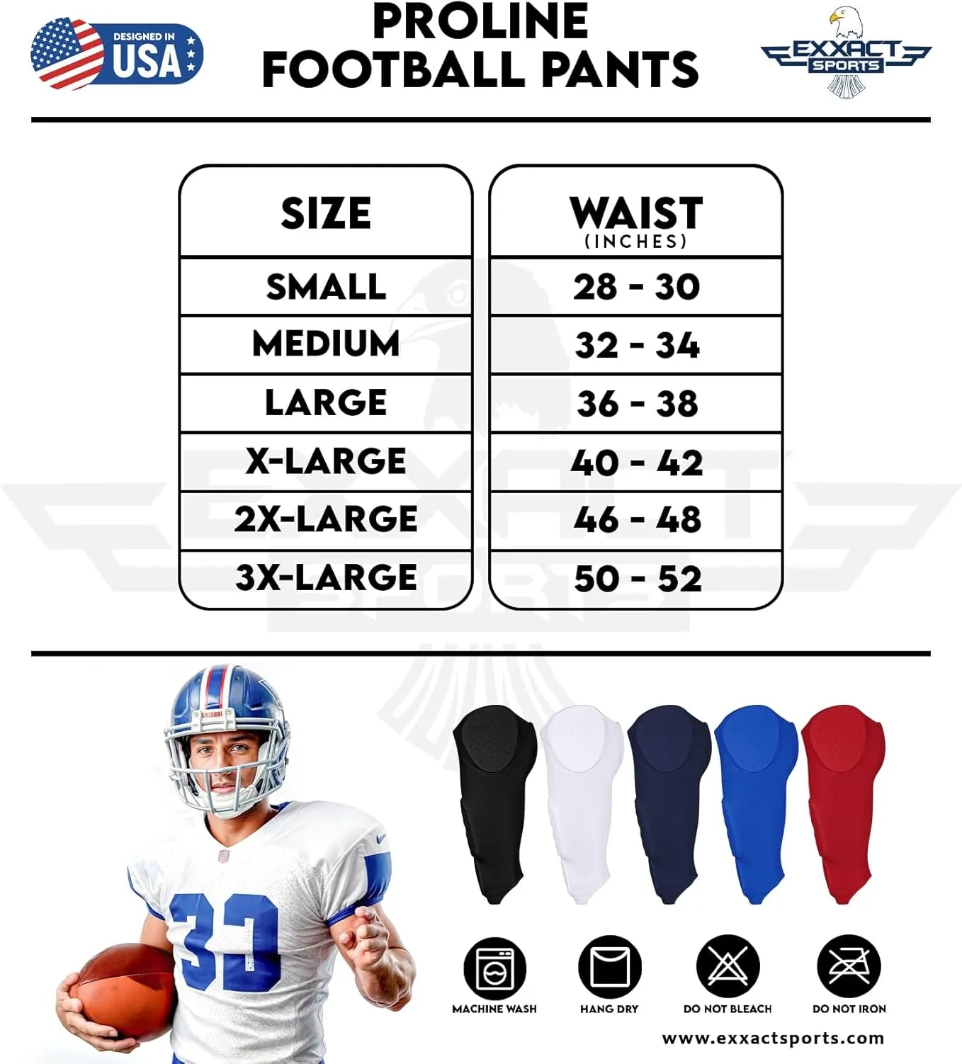 Proline Men Integrated Football Pants with 7 Flex Pads Navy (Adult)