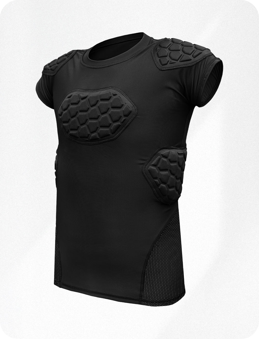 Elite 6-Pad Men's Padded Football Shirt with Chest, Shoulder, Ribs & Spine Protection (Adult)