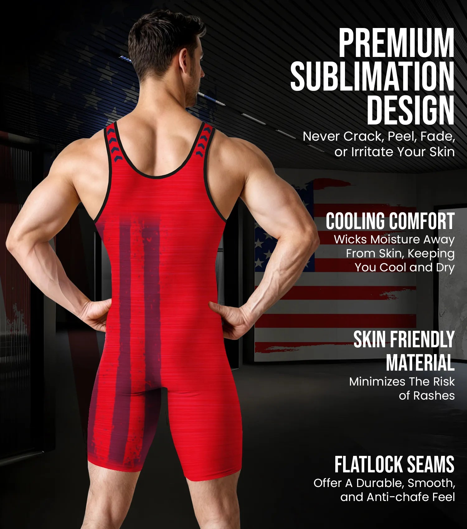 Patriot Wrestling Singlet For Mma Powerlifting Training Youth Adult Exxact Sports