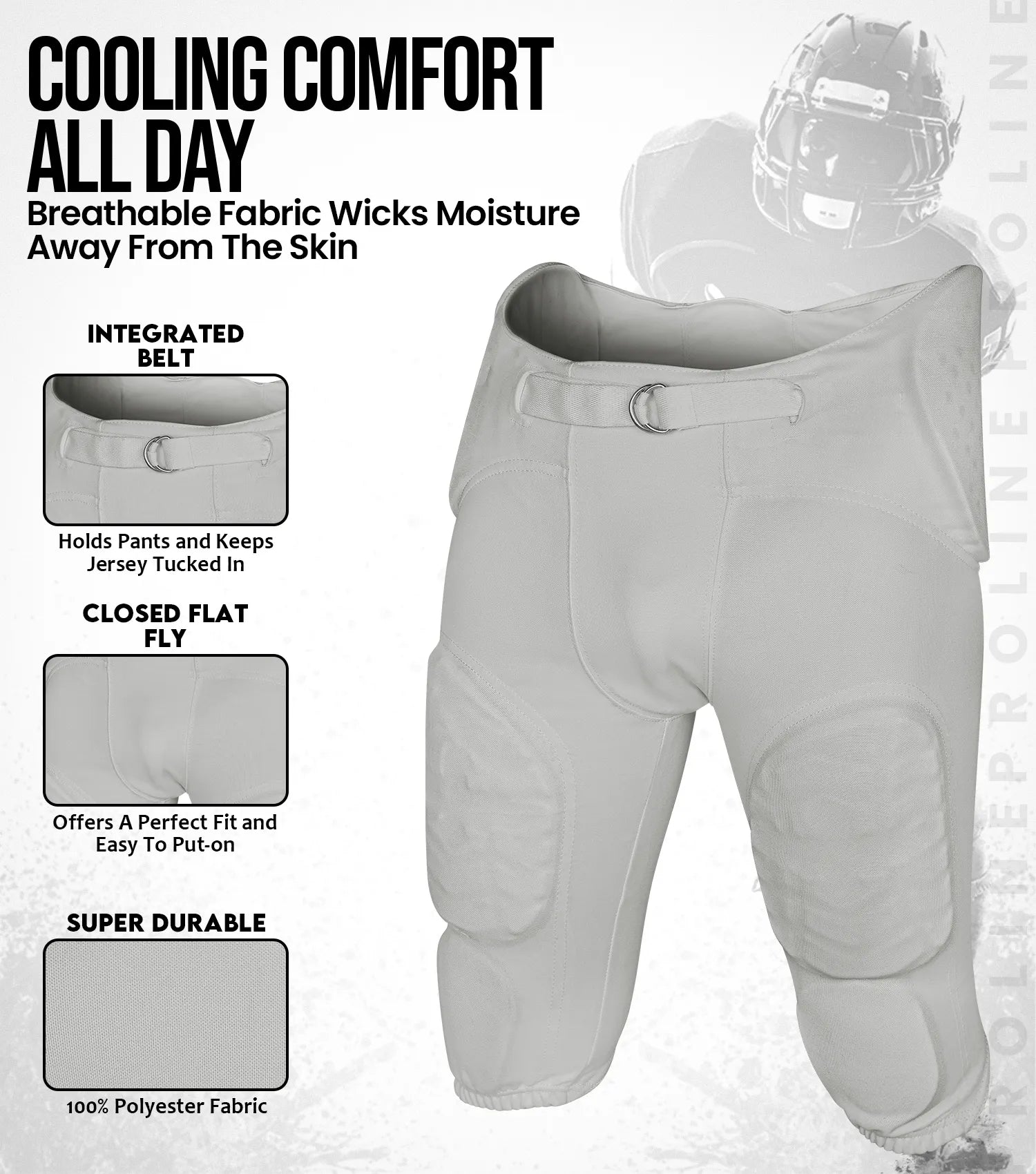 Proline_integrated_football_pants_Youth_Silver