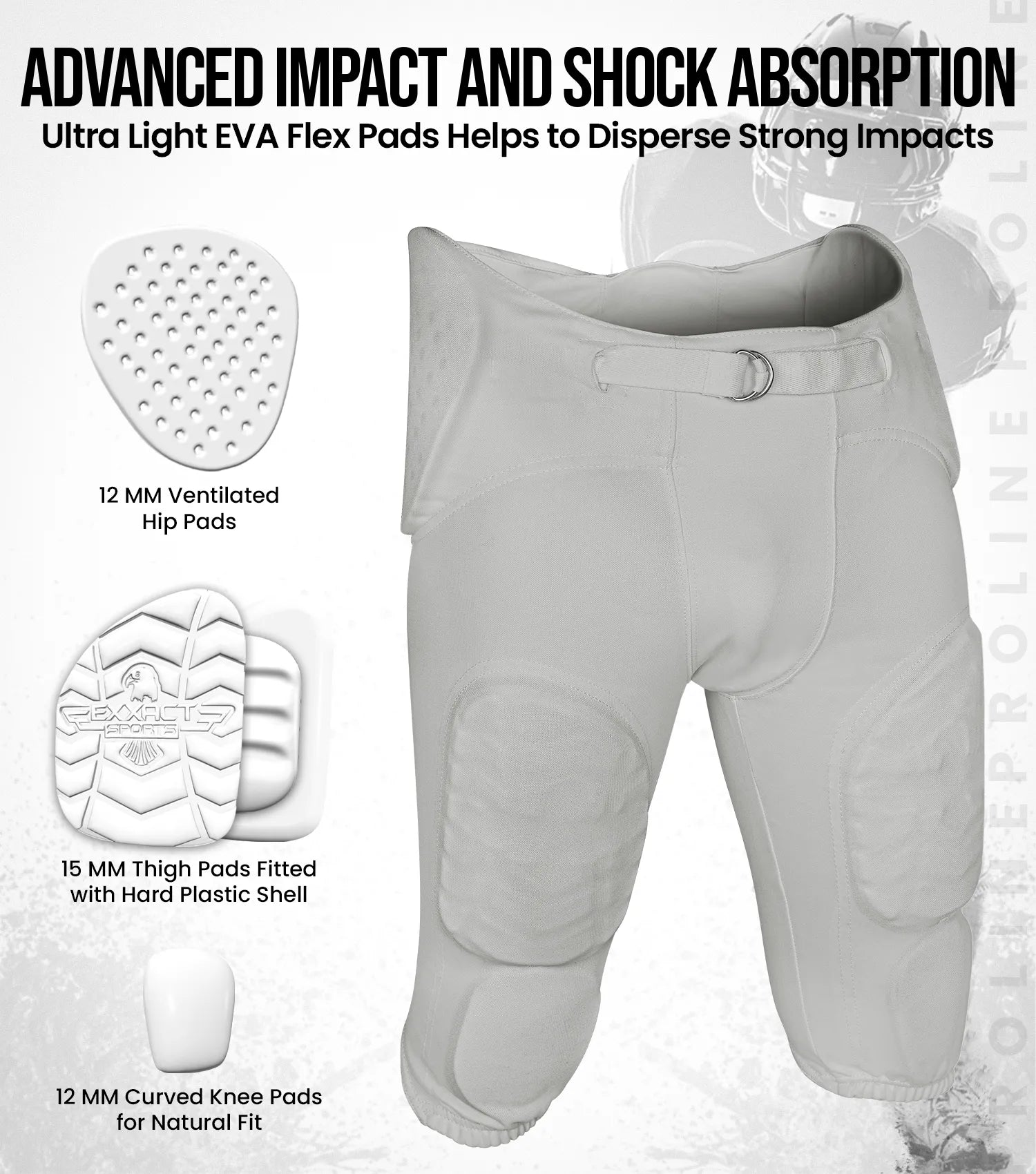 Proline_integrated_football_pants_Youth_Silver