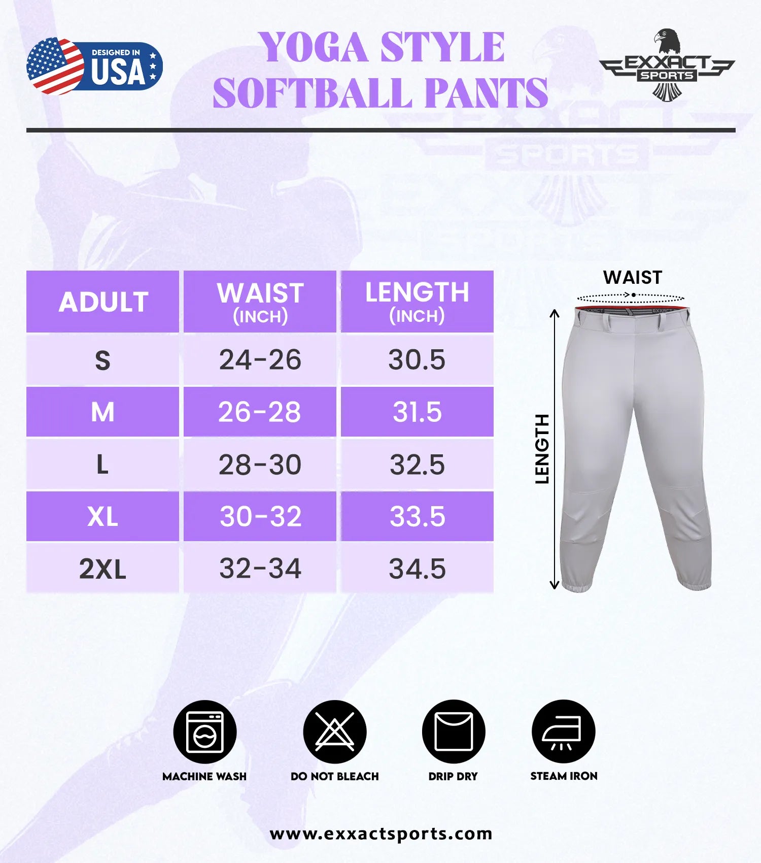 Yoga/Knicker Style Softball Pants For Women (Royal Blue)