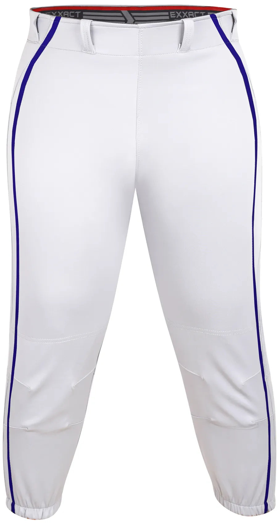 Yoga/Knicker Style Softball Pants For Women (White/Navy)