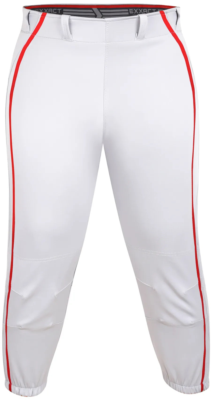 Yoga/Knicker Style Softball Pants For Women (White/Red)