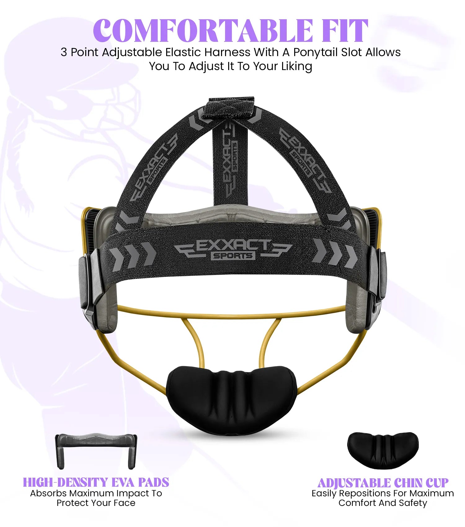 Softball_face_mask_Metlic_gold