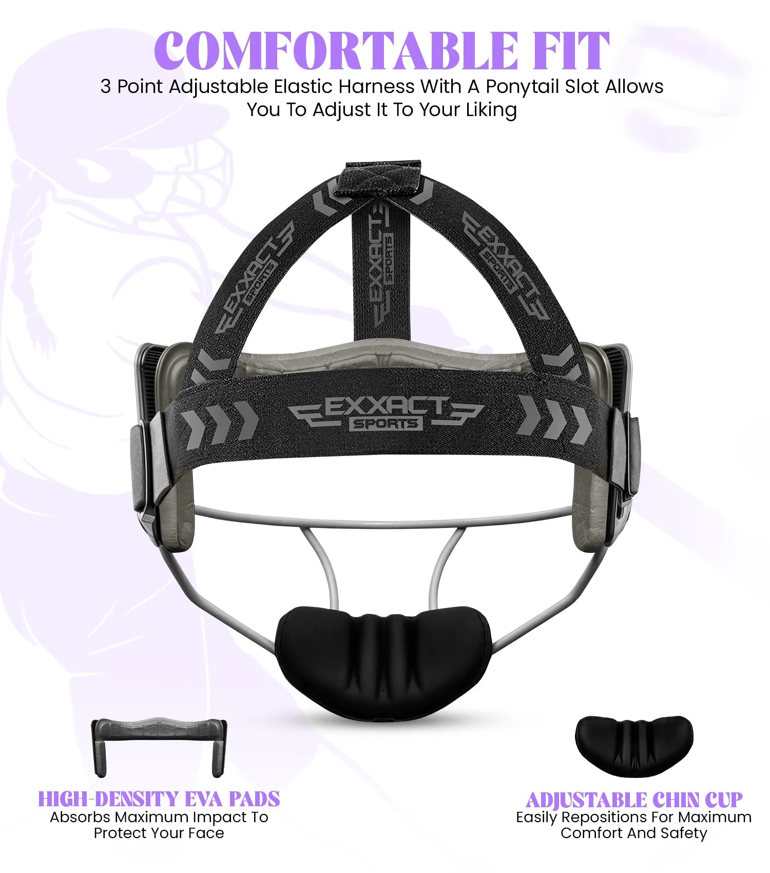 ホワイト フットボール フェイスマスク Lightweight Softball Face Mask, Protective Fielders Mask White