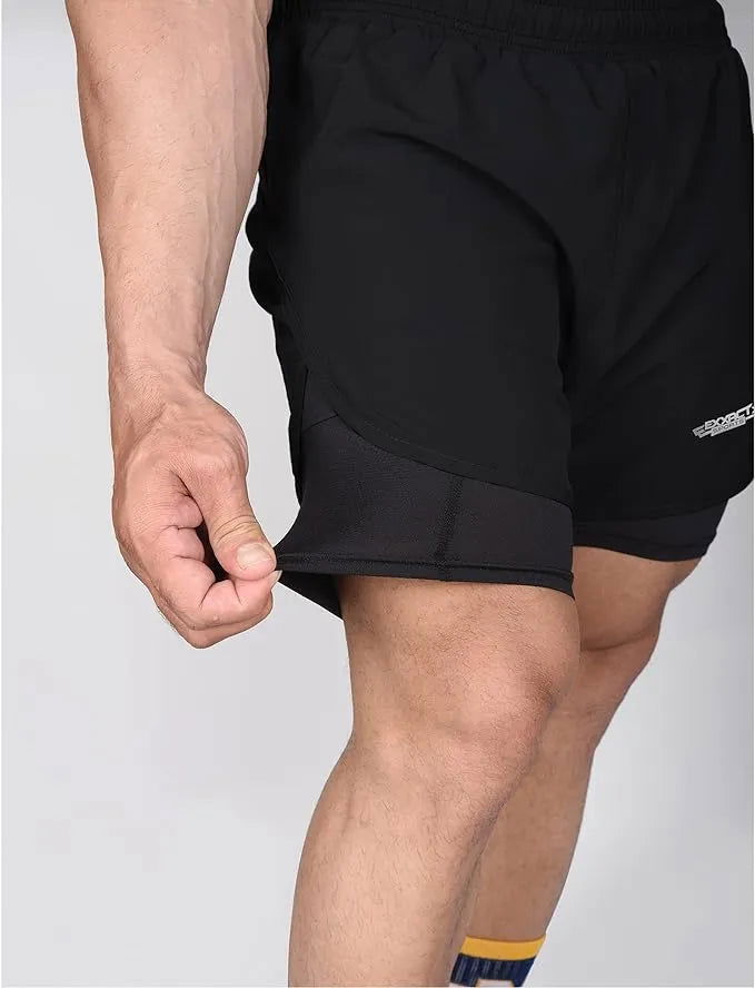 athletic shorts with compression liner