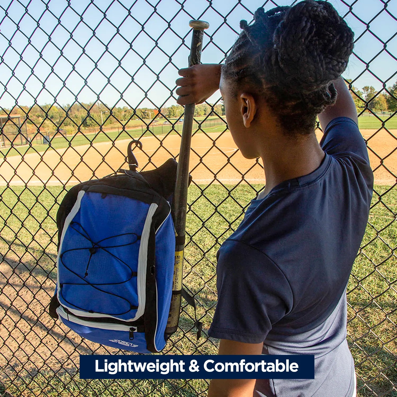 Black Baseball Bat Bag with Seperate Cleats Compartment