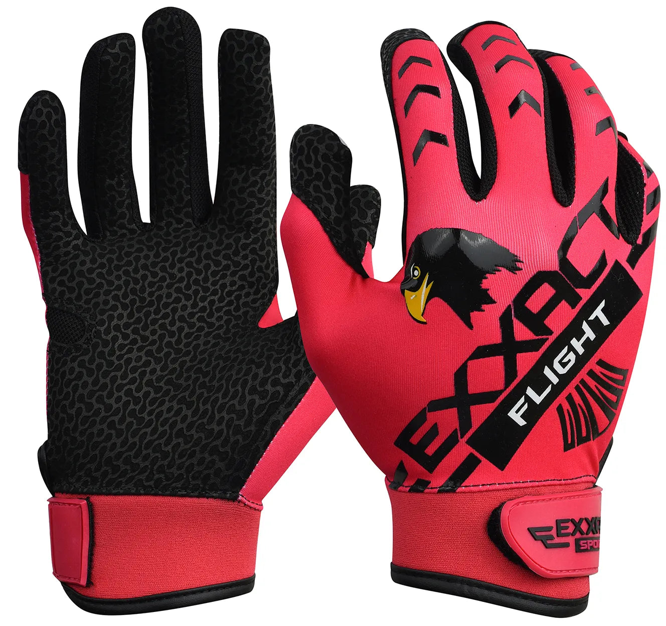 Flight Baseball Batting Gloves For Youth & Adult (Hot Pink)