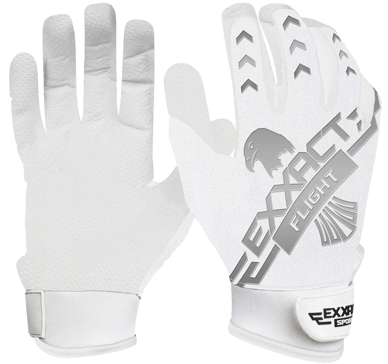 Flight Baseball Batting Gloves For Youth & Adult (White)