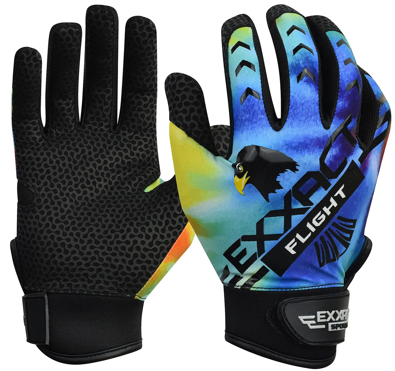 Flight Baseball Batting Gloves For Youth & Adult (Rainbow)