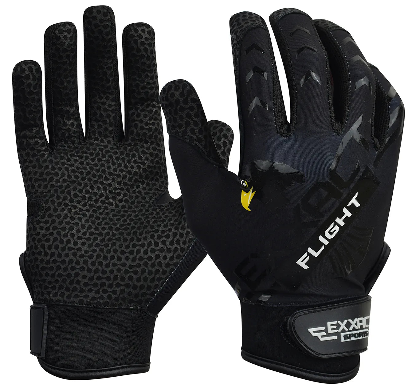 Flight Baseball Batting Gloves For Youth & Adult (Black)