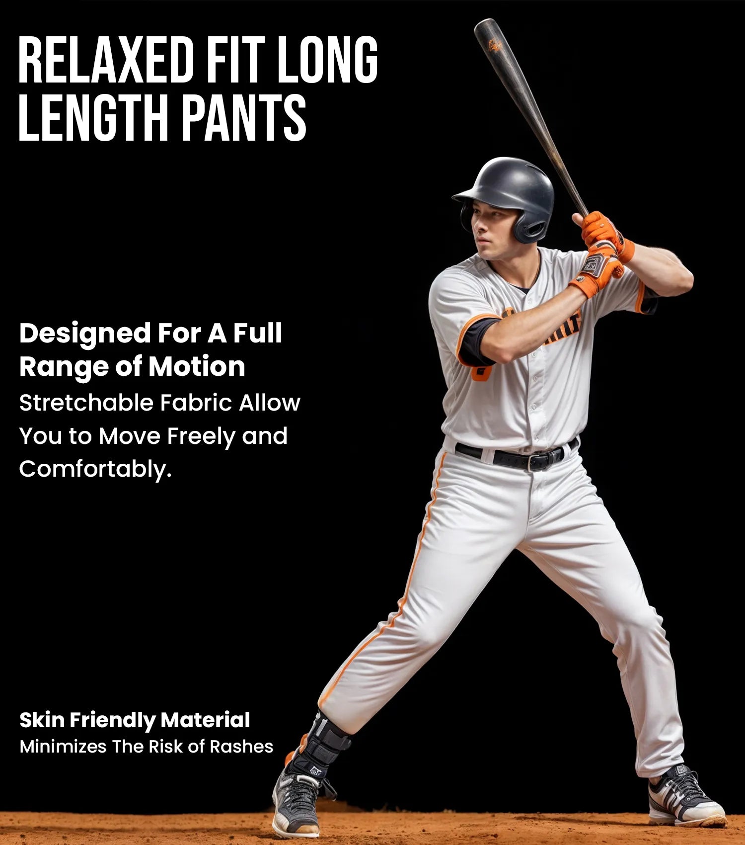 Proline Adult Full Length Baseball Pants with Stripes Black