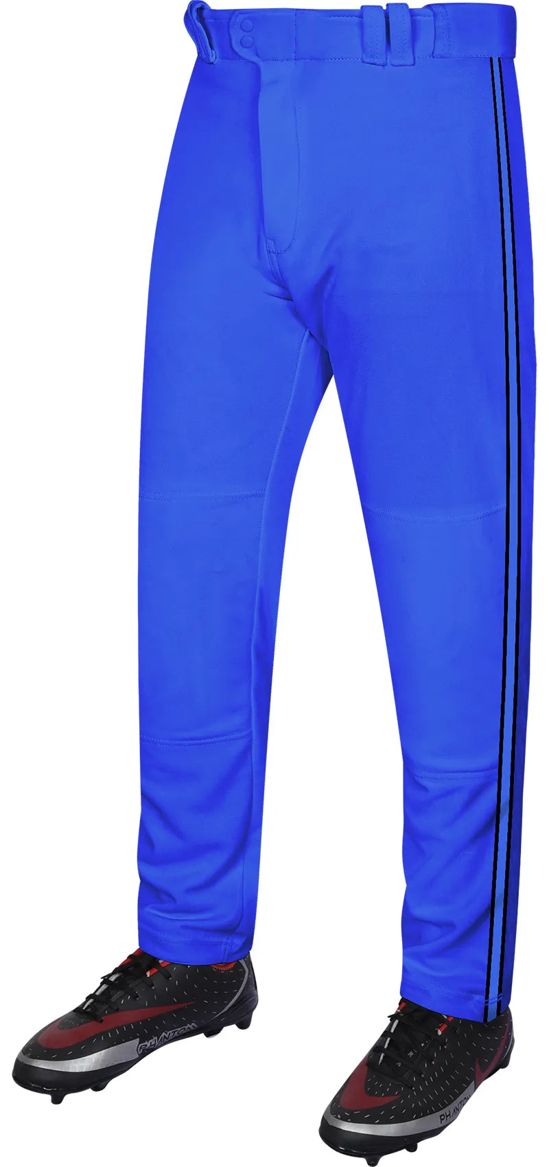 Proline Adult Full Length Baseball Pants with Stripes Royal Blue