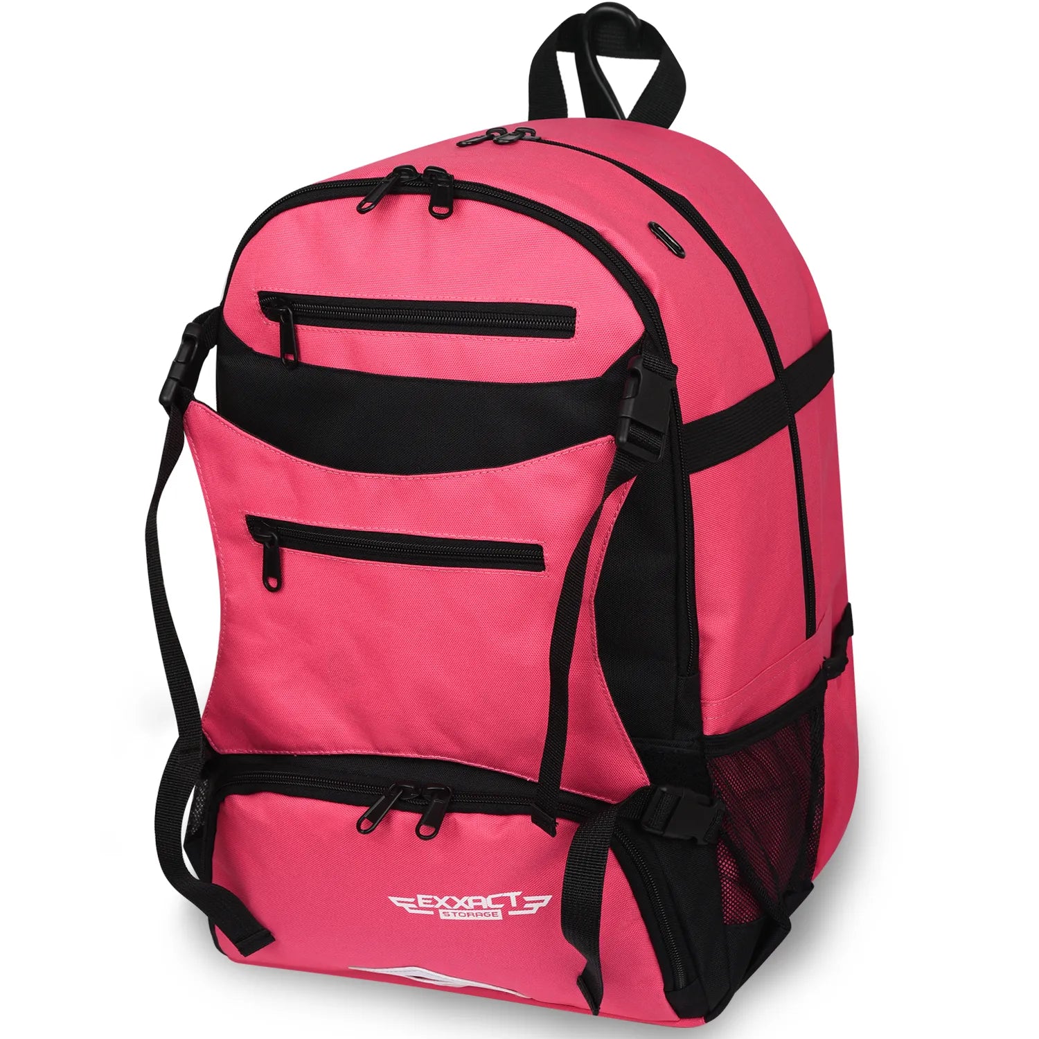 Pink Baseball Bag with Helmet Holder and Seperate Cleats Compartment