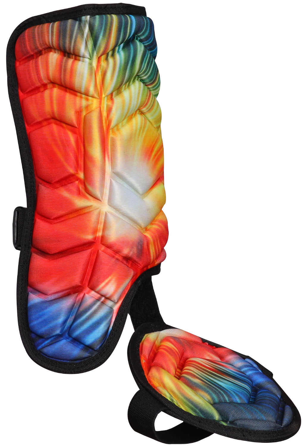 Baseball Batter's Leg Guard with Adjustable Straps (Tie Dye)