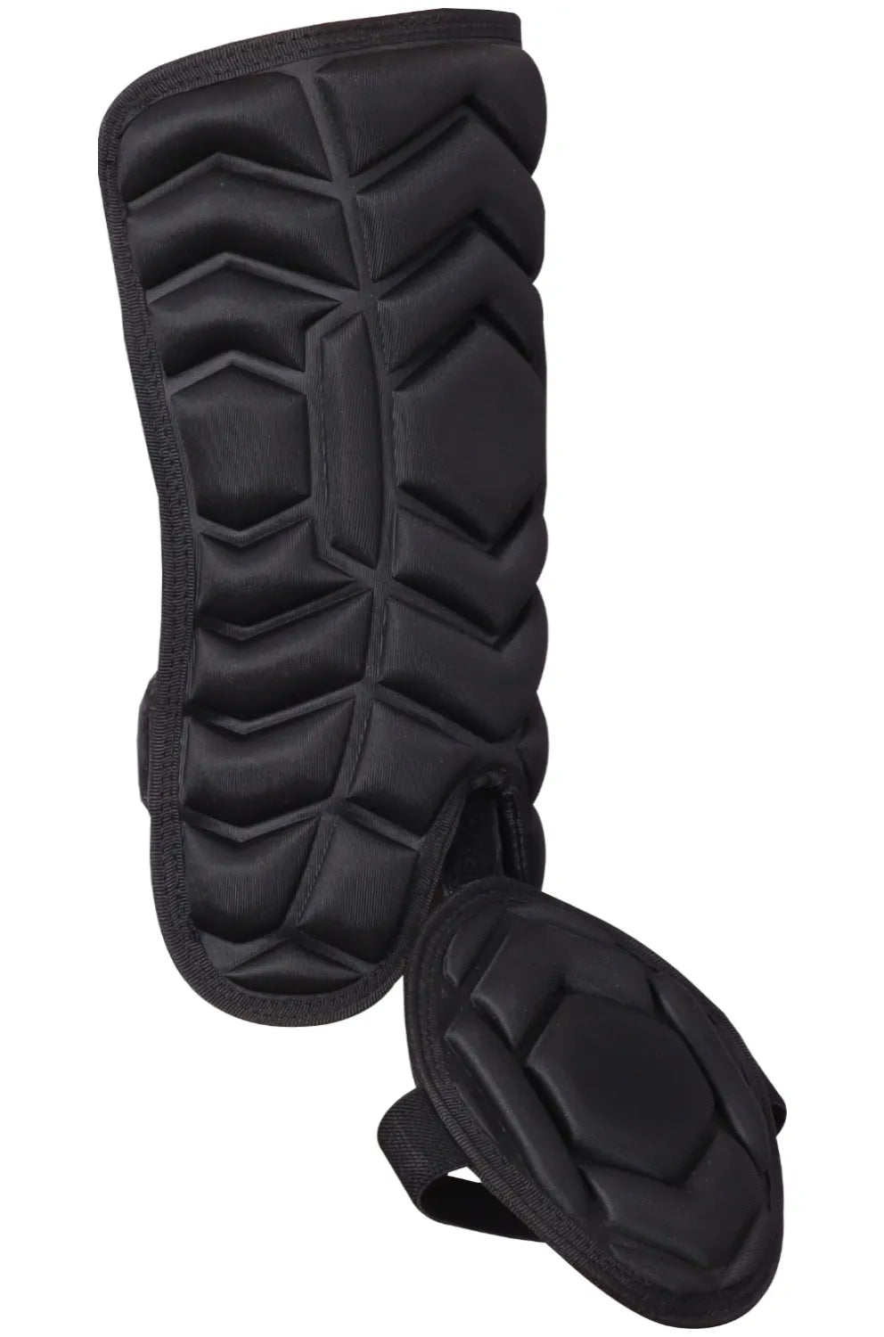 Baseball Batter's Leg Guard with Adjustable Straps (Black)