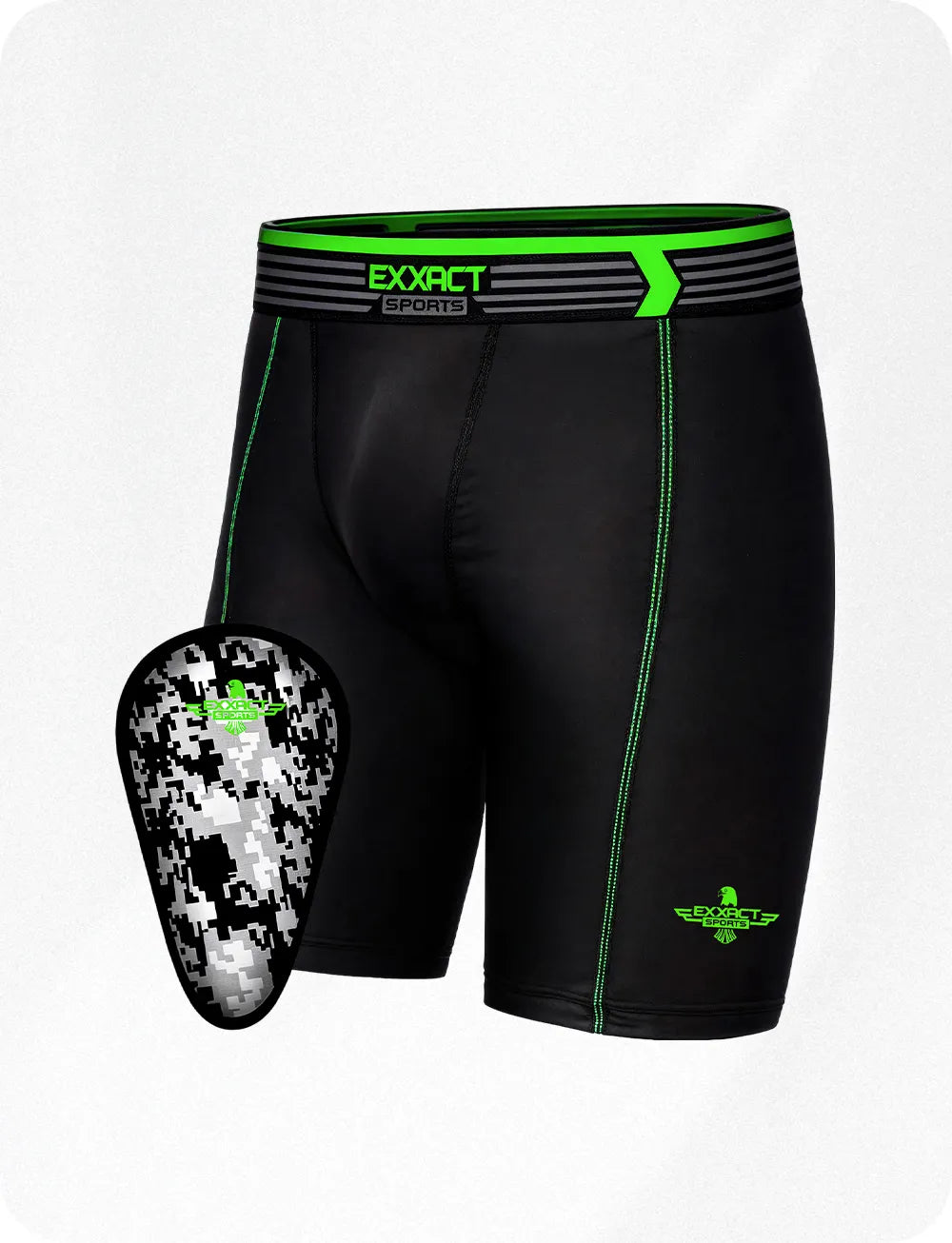 Boys Compression Shorts with Soft Athletic Cup Black (Youth)