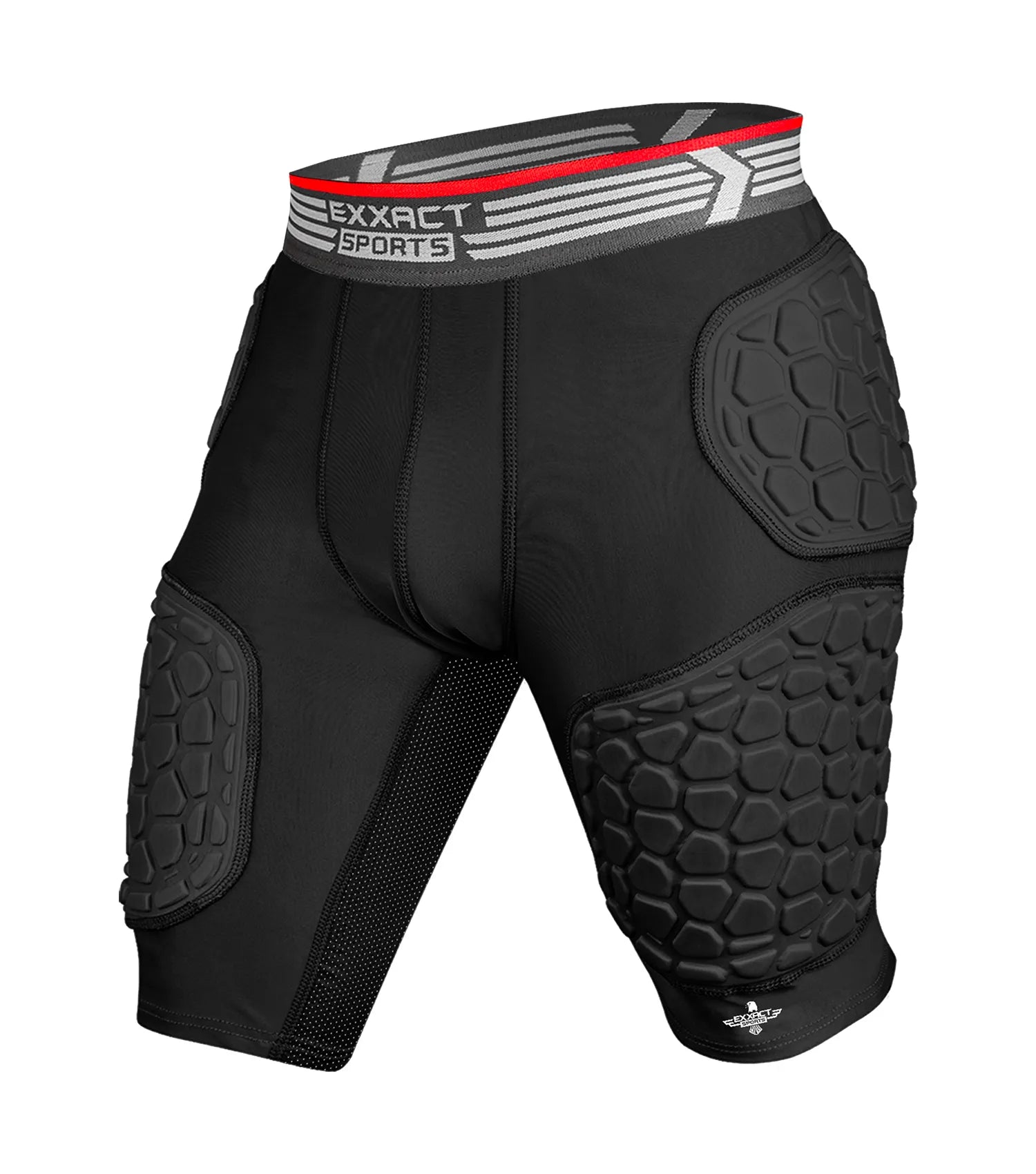 Elite 5-Pad Men Football Girdle with Cup Pocket Black (Adult)