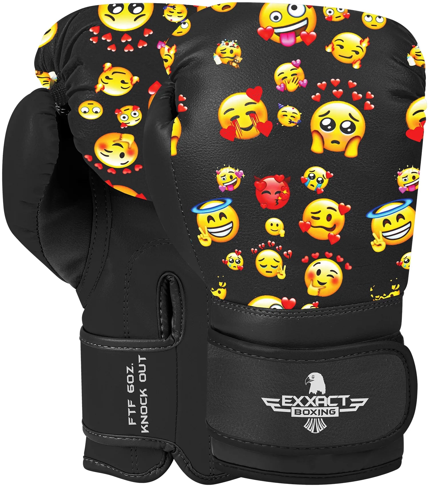 Kids Printed Knockout Boxing Gloves with Padded Protection Smiley