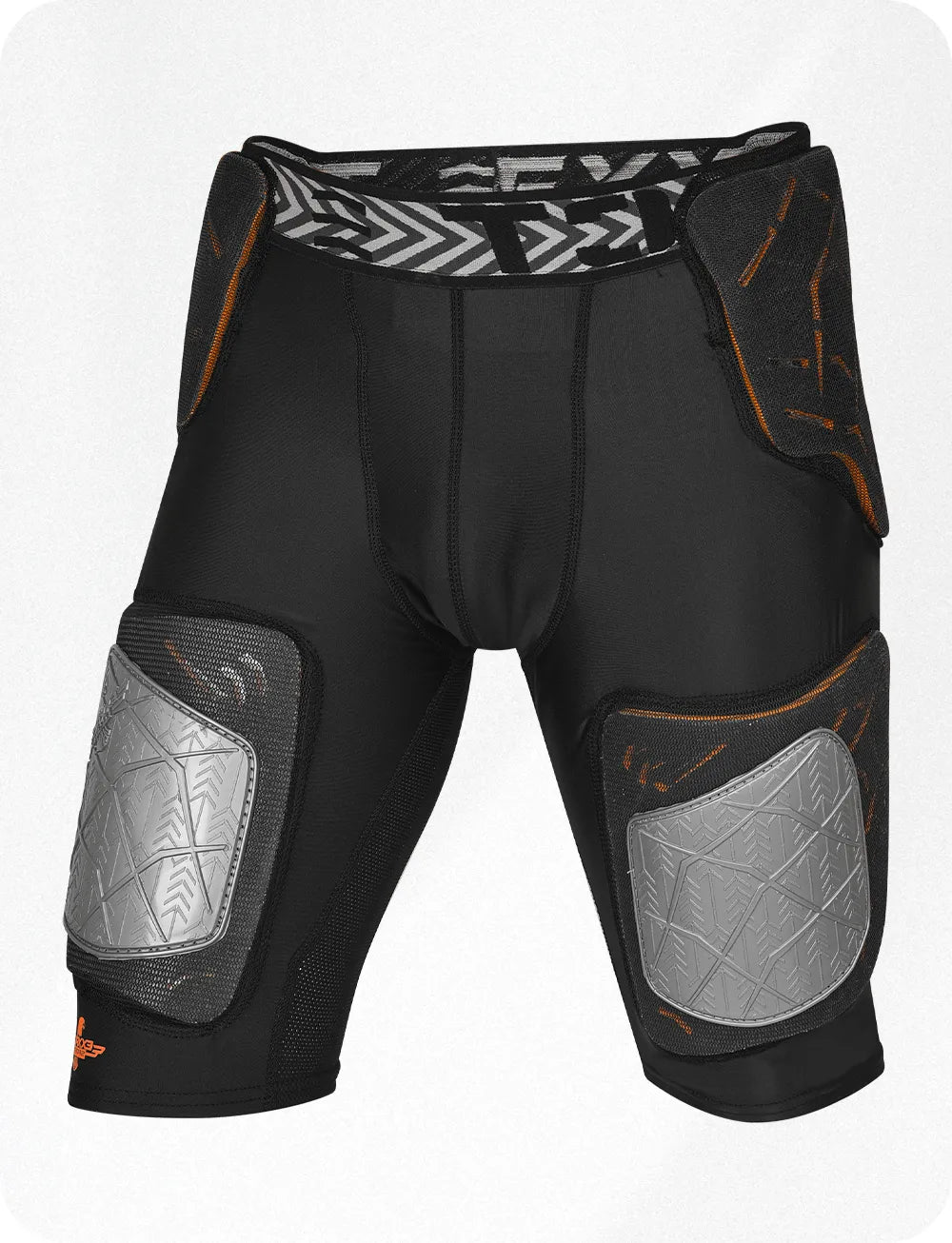 Men's Gladiator 5-Pad Football Girdle with Cup Pocket Black (Adult)