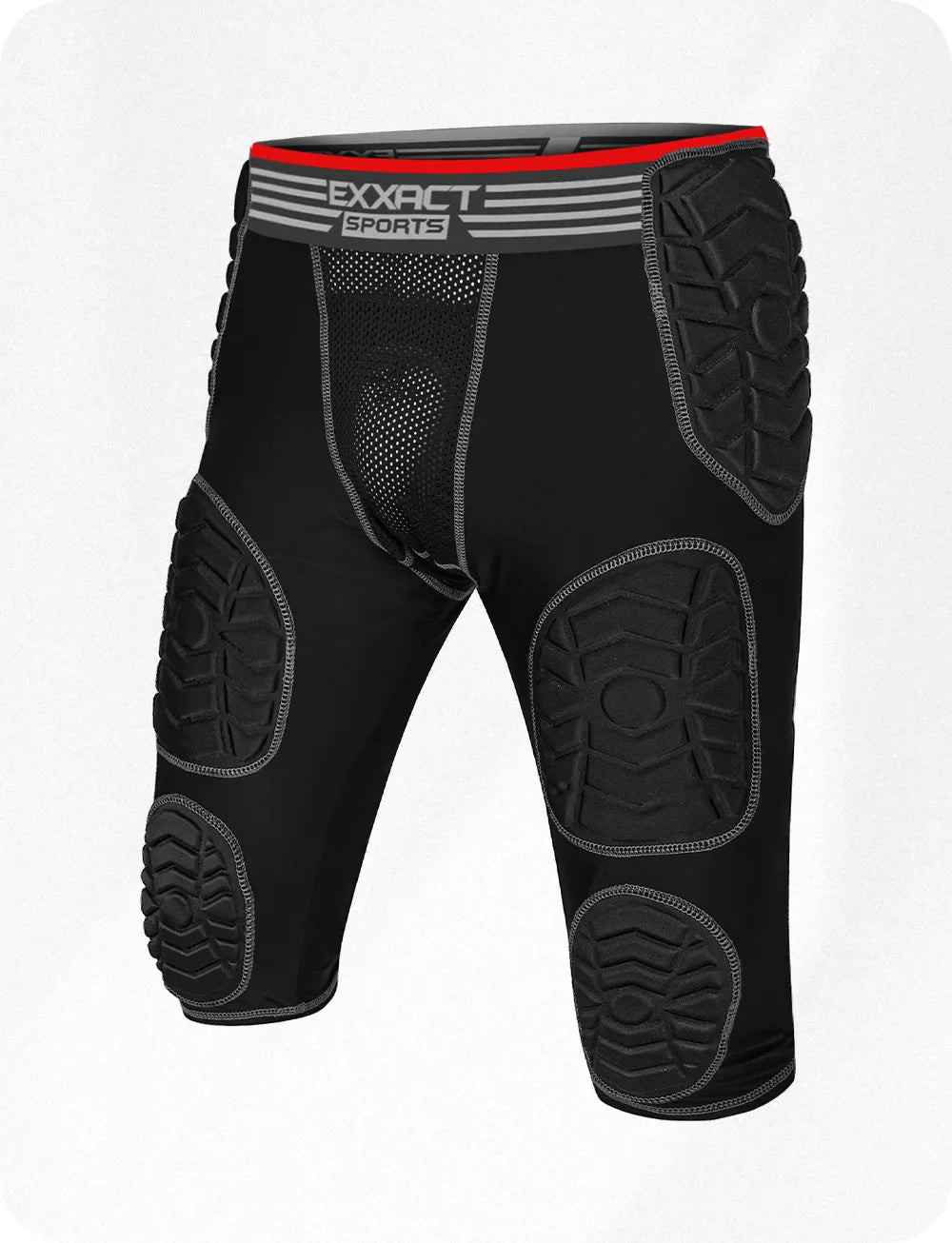 Combat 7 Pads Men's Football Girdle with Cup Pocket Black (Adult)