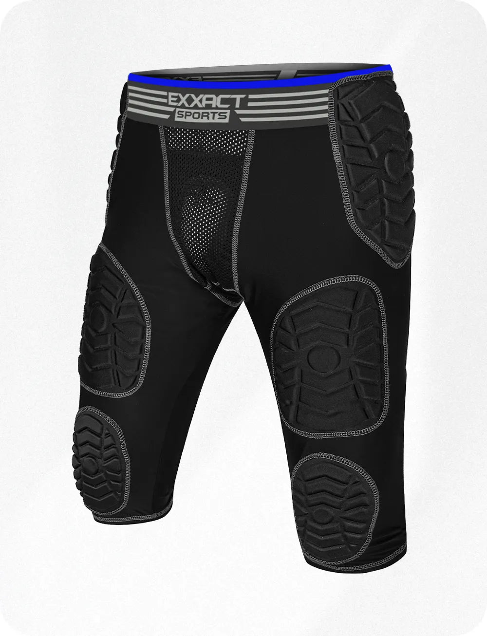 Combat 7 Pads Boys Football Girdle with Cup Pocket Black (Youth)