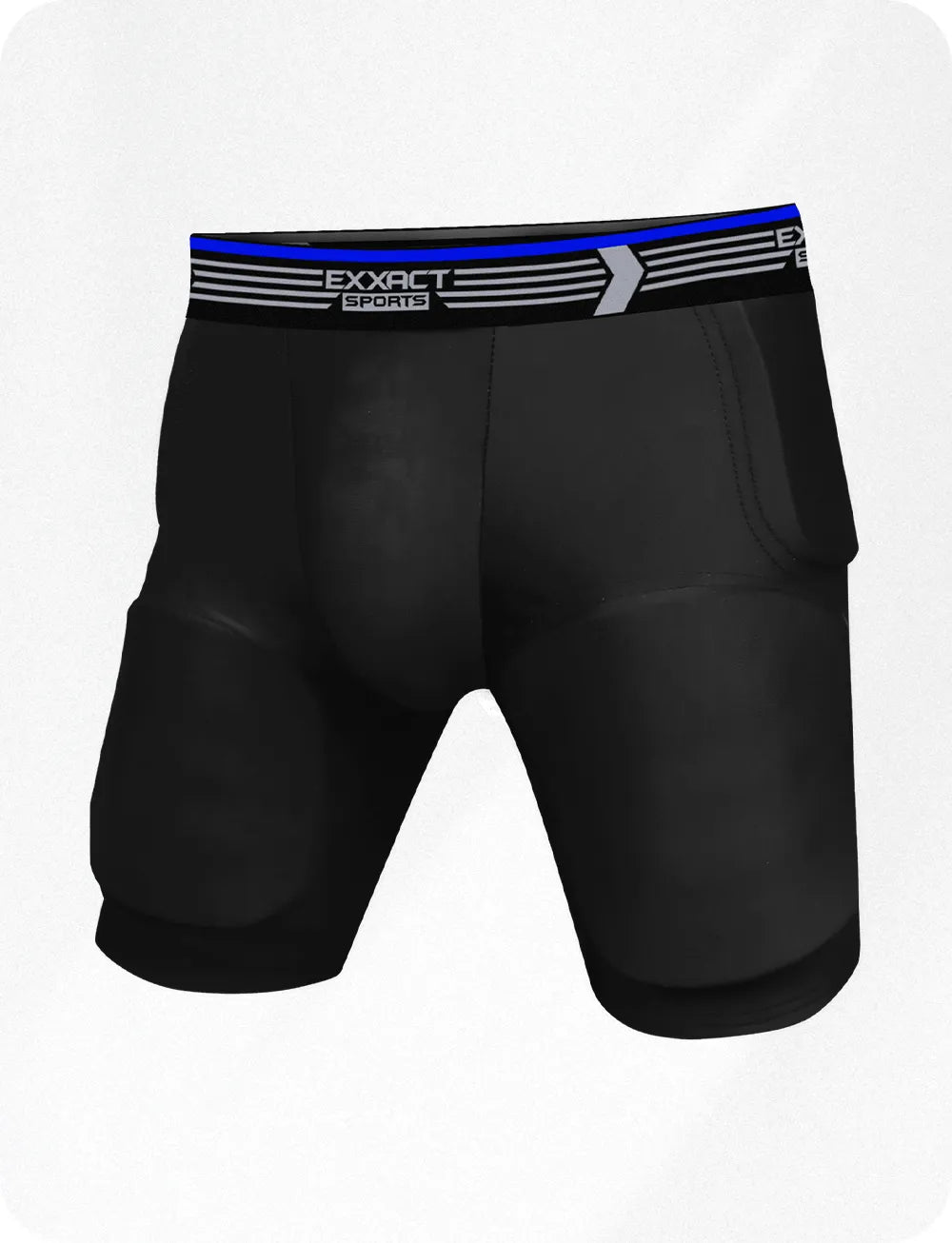 Rebel 5-Pad Boys Football Girdle with Cup Pocket Black (Youth)