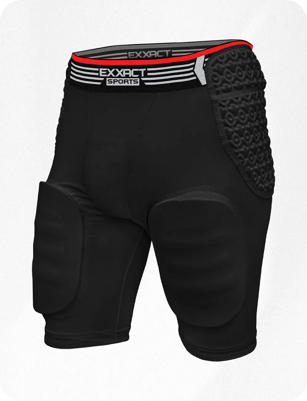 Rebel 5-Pad Men's Football Girdle with Cup Pocket Black (Adult)