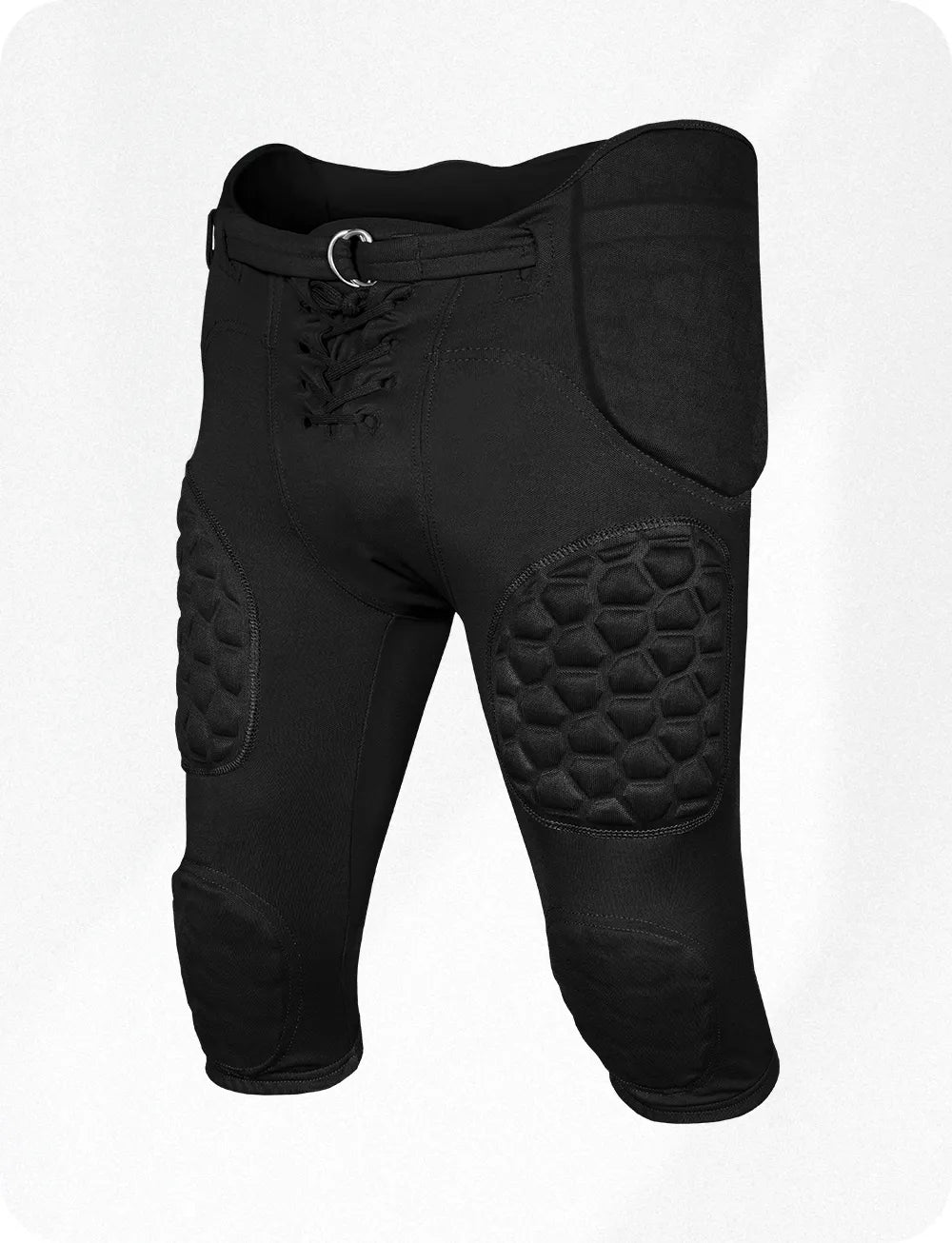 Rebel Men's Integrated Football Pants with Built-in Pads Black (Adult)