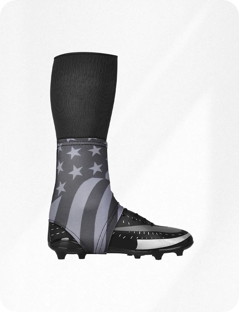 Spats Cleat Men & Boys Football Covers Grey Flag