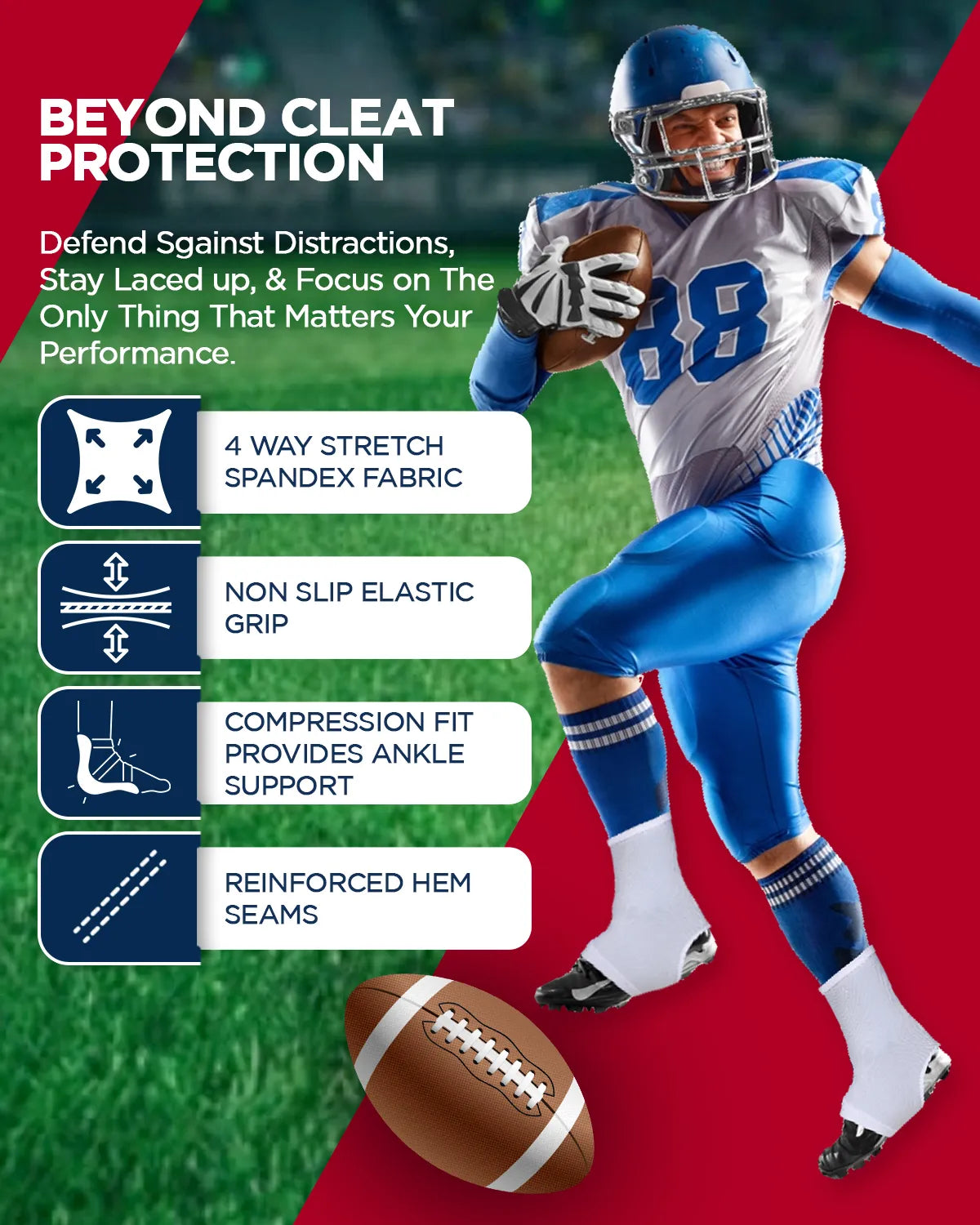 Spats Cleat Men & Boys Football Covers | Exxact Sports