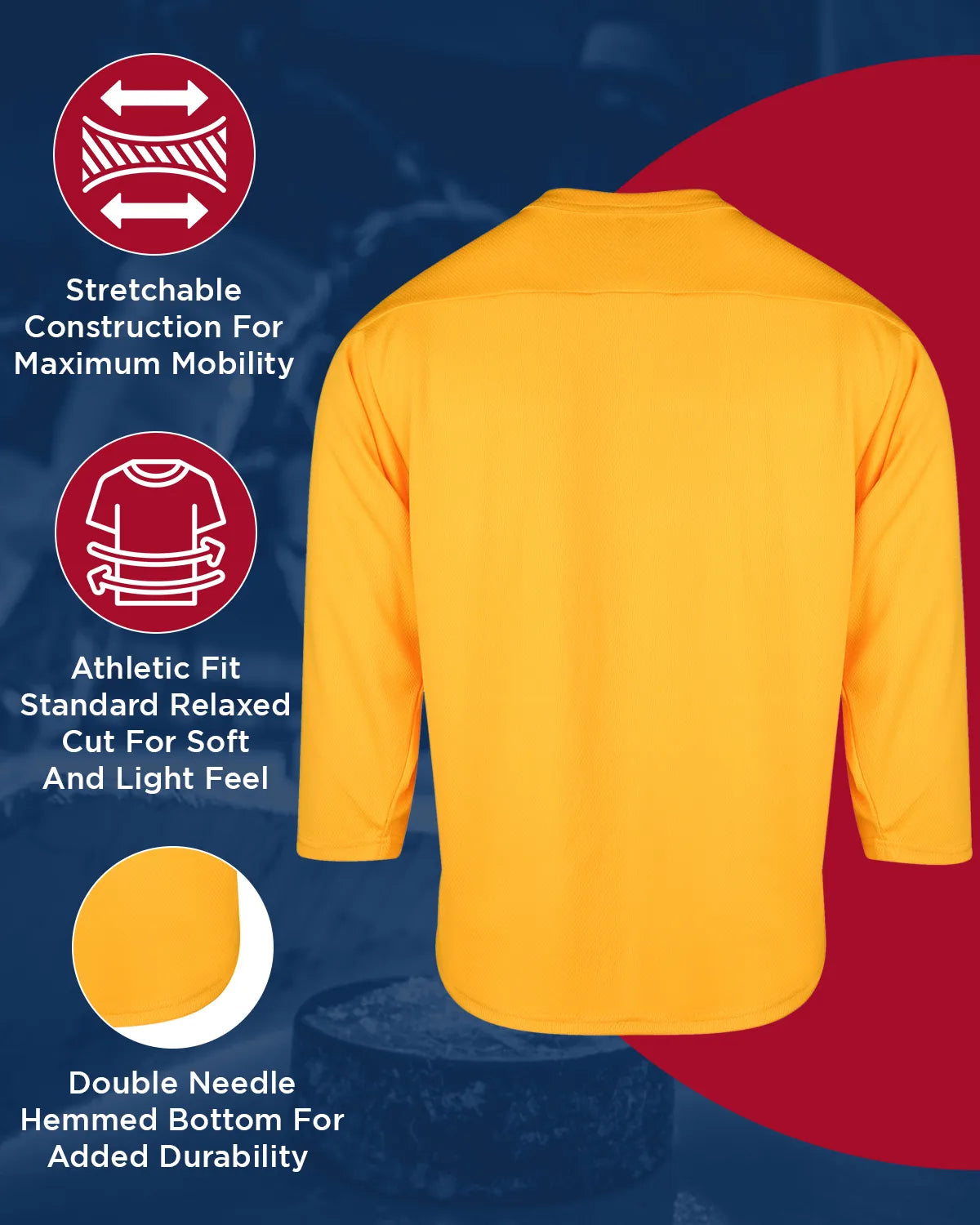 Men's Gold Hockey Practice Jerseys (Adult)