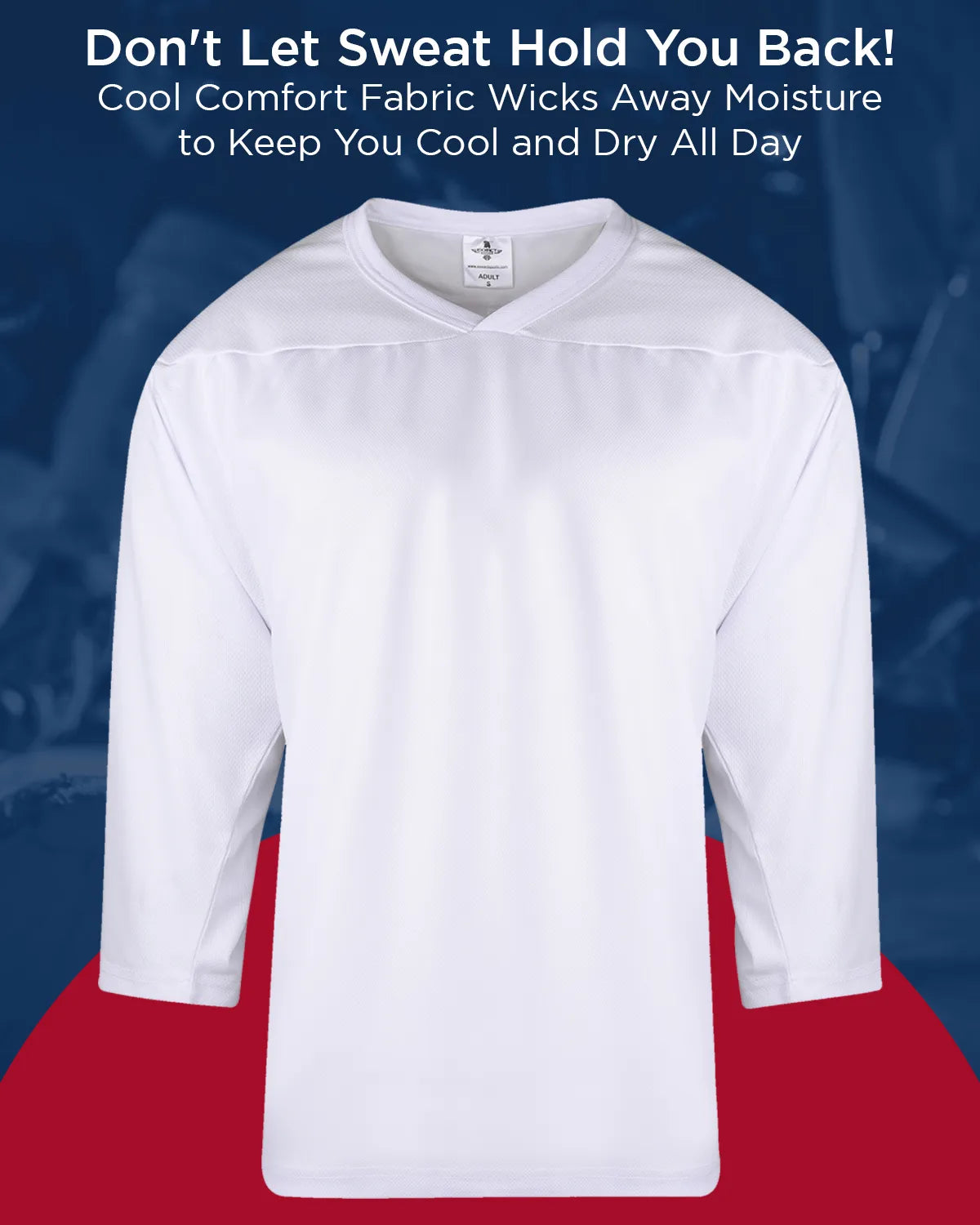 Men's White Hockey Practice Jerseys (Adult)