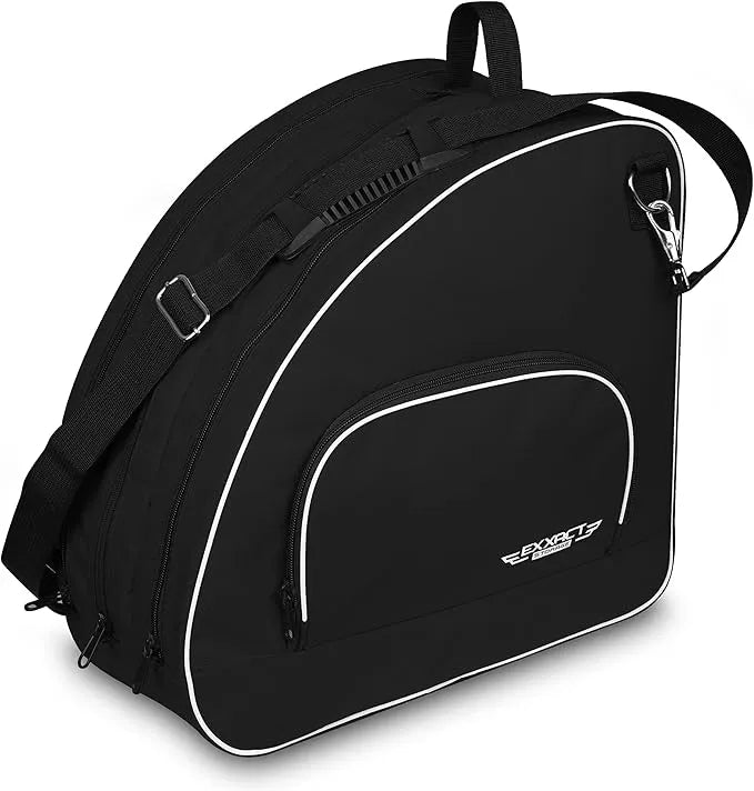 Black Ice Skate Bag with Adjustable Shoulder Strap